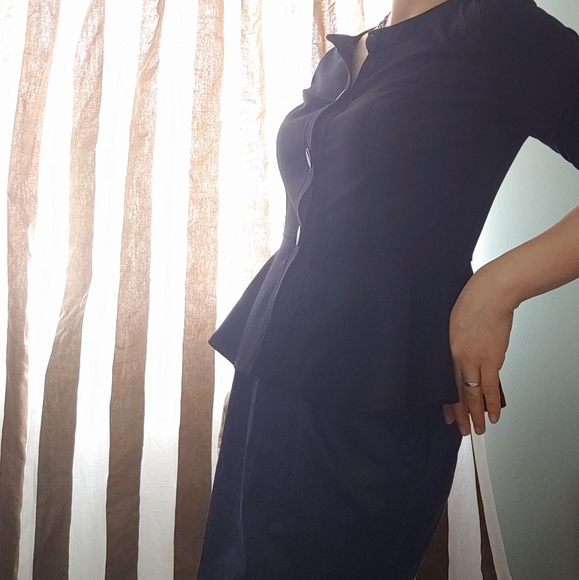 Spense Black Peplum Blazer - Picture 3 of 7